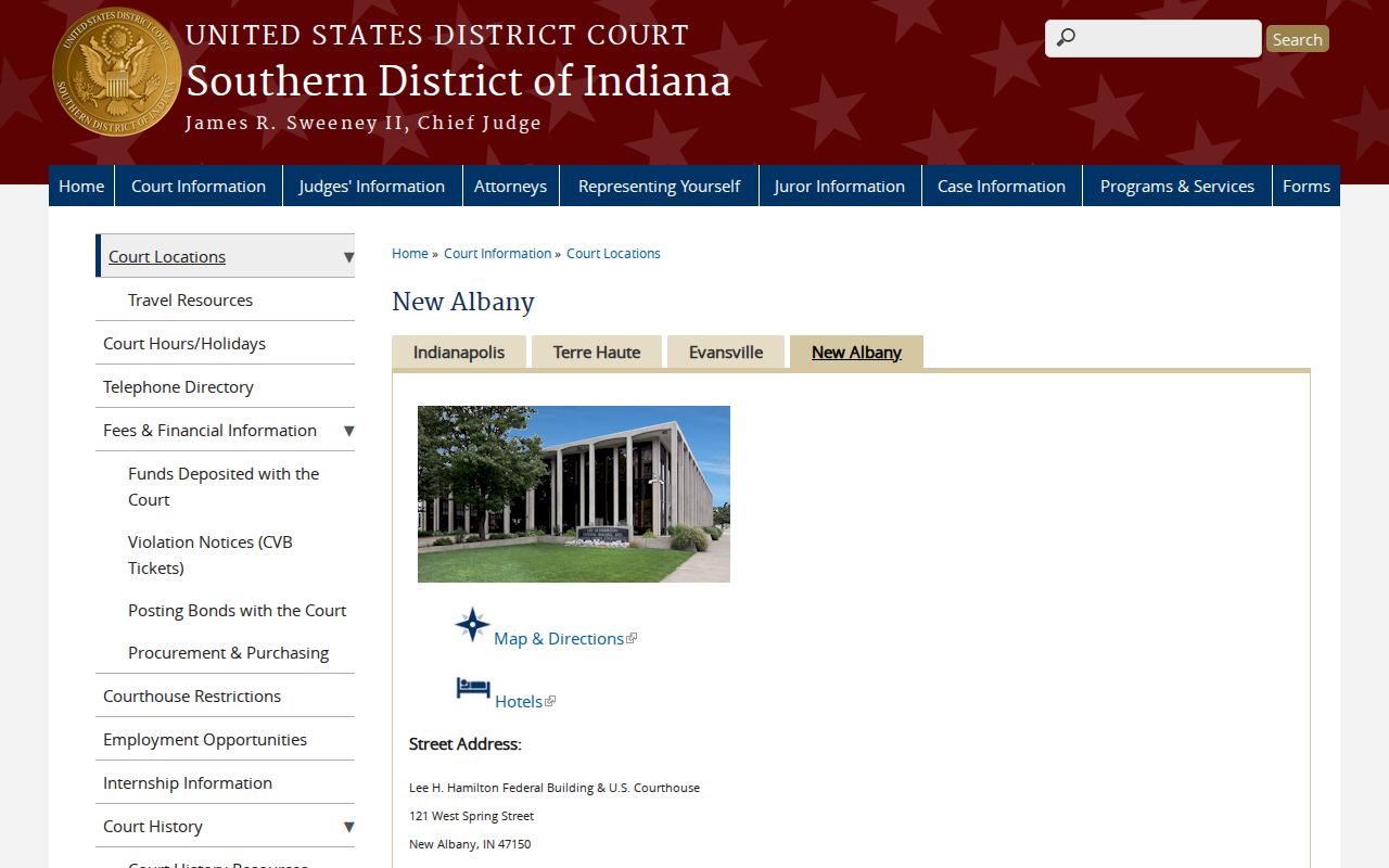 Federal New Albany courthouse separate from Ripley County traffic warrant records