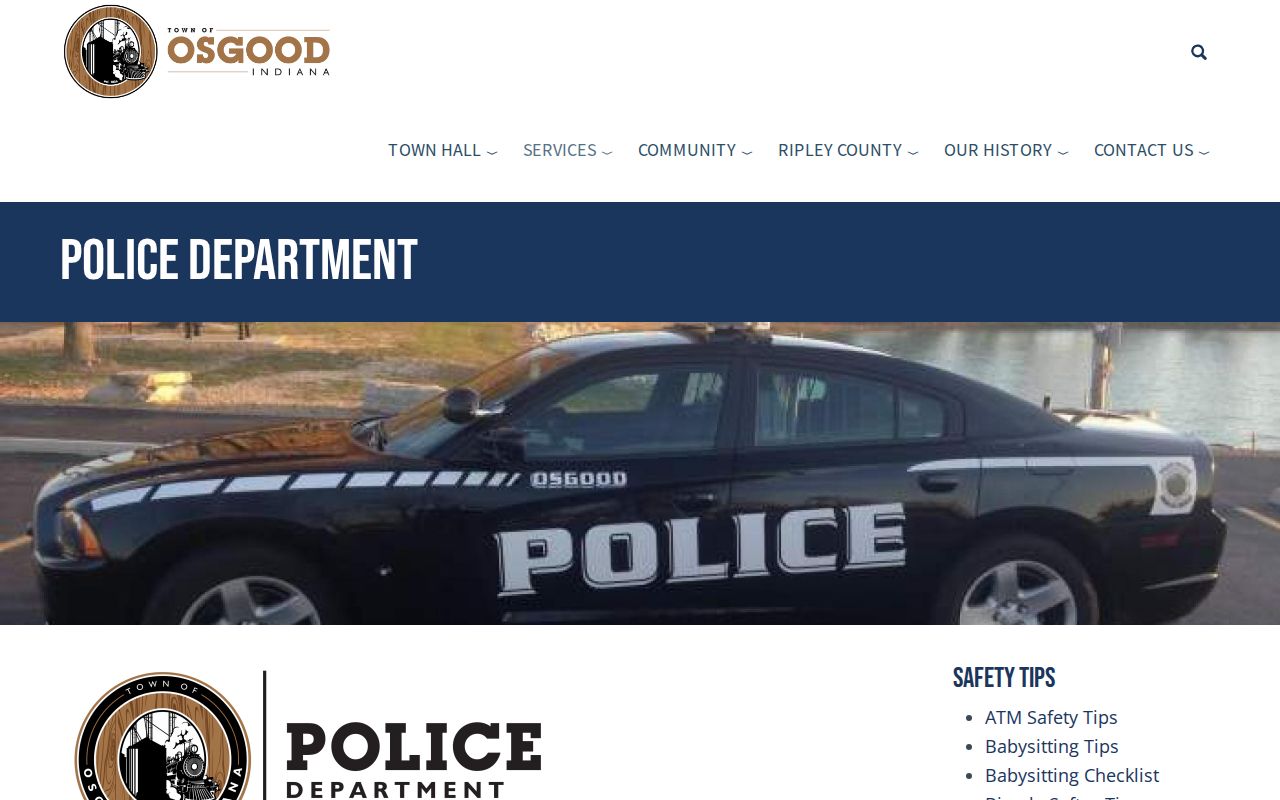 Osgood Police dispatch routing for Ripley County municipal warrant records